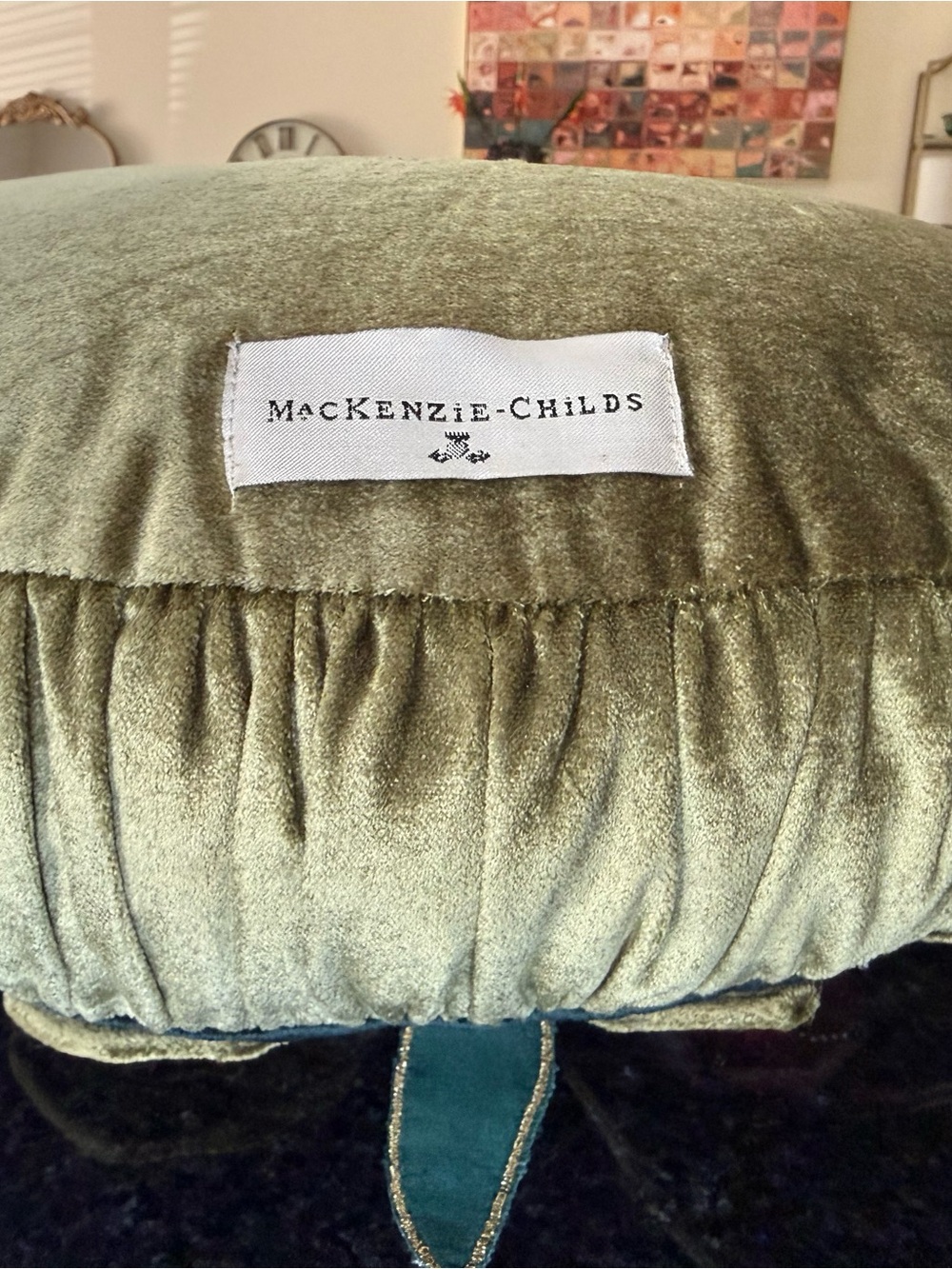MacKenzie-Childs Moonlight Garden accent pillow - Picture 2 of 8